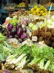 Etal de légumes sur un marché de Palerme